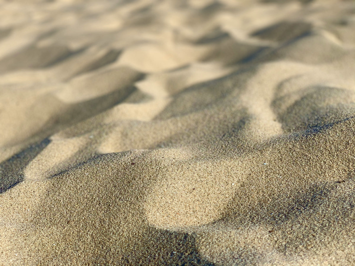 close up of sand used for flood defence sand bags